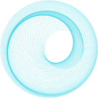 La misma espiral de 60 círculos como PNG de 200 por 200, generada con un rasterizador headless